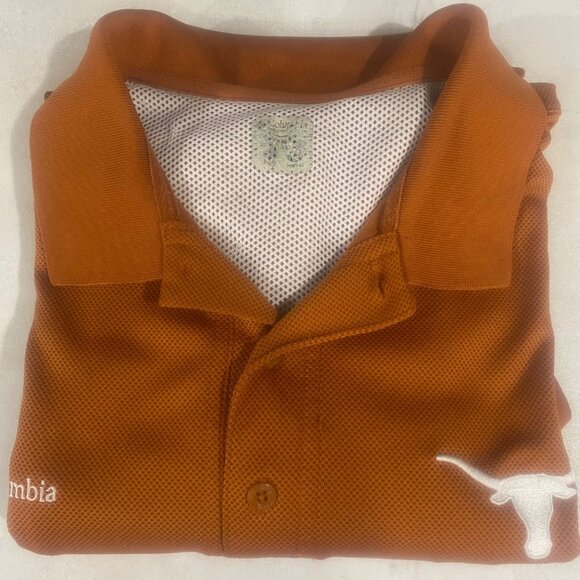 Columbia Texas Longhorns Polo Shirt Orange Mens 2XL‎ PFG Performance Fish Gear - Picture 11 of 12